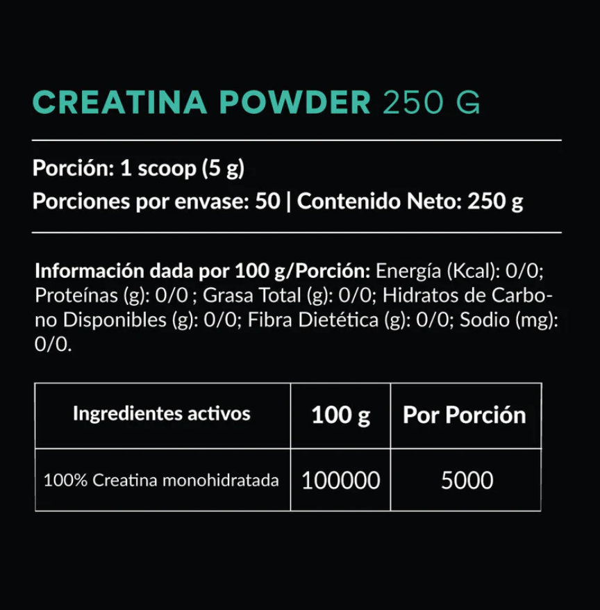 10 Creatinas Monohidratadas en Polvo - (250 g) c/u