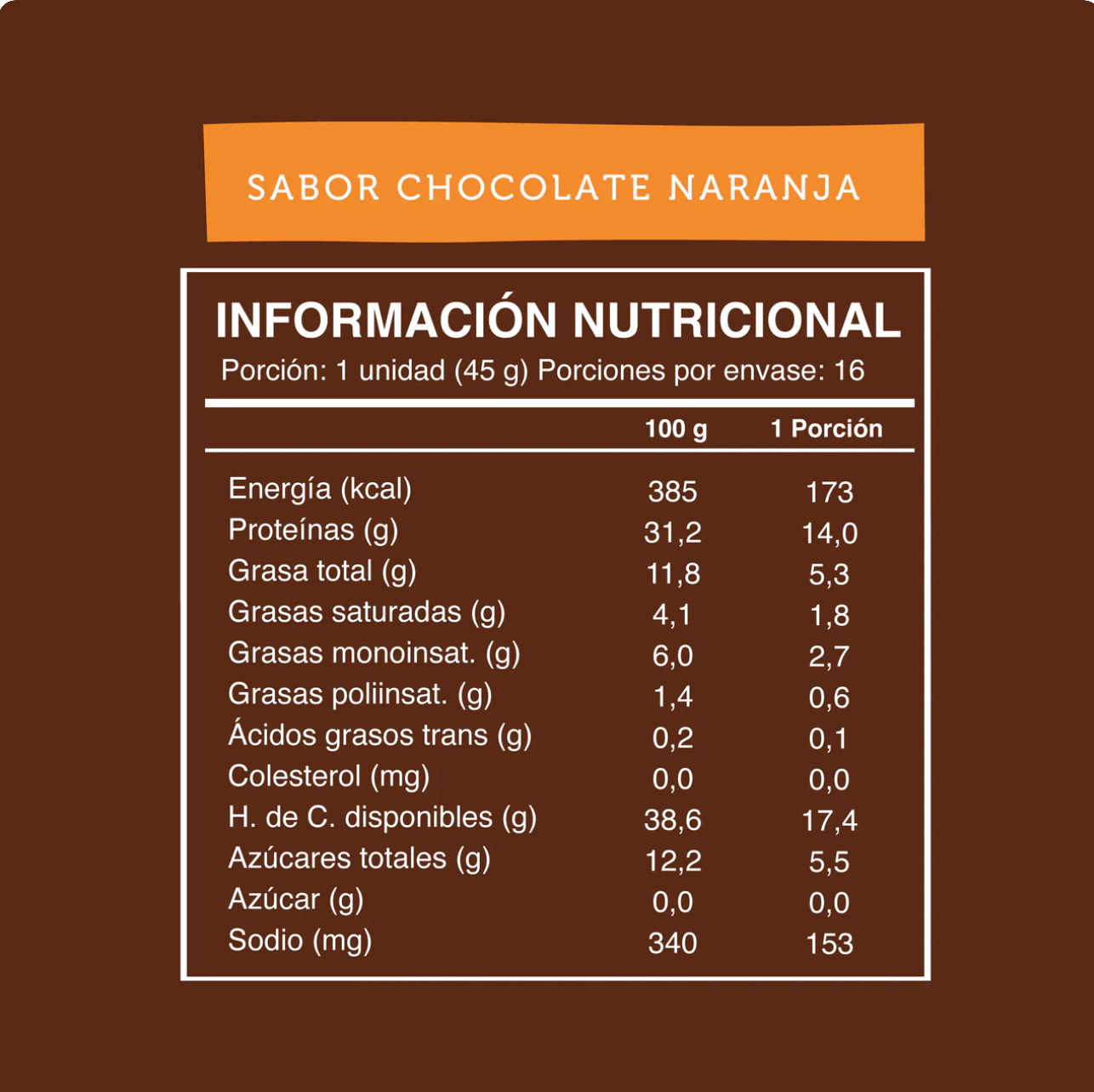 Wild Protein Vegana Chocolate Naranja - x12 display de 16 uds