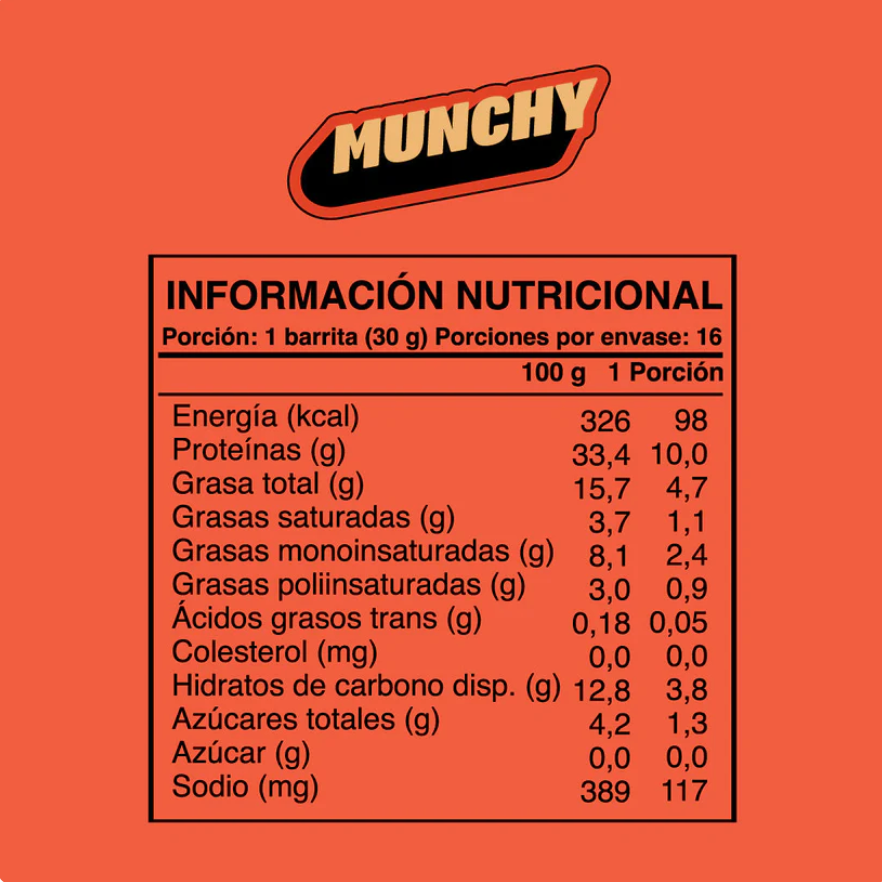 12 cajas Wild Protein Munchy Chocolate Maní - 16 unidades c/u