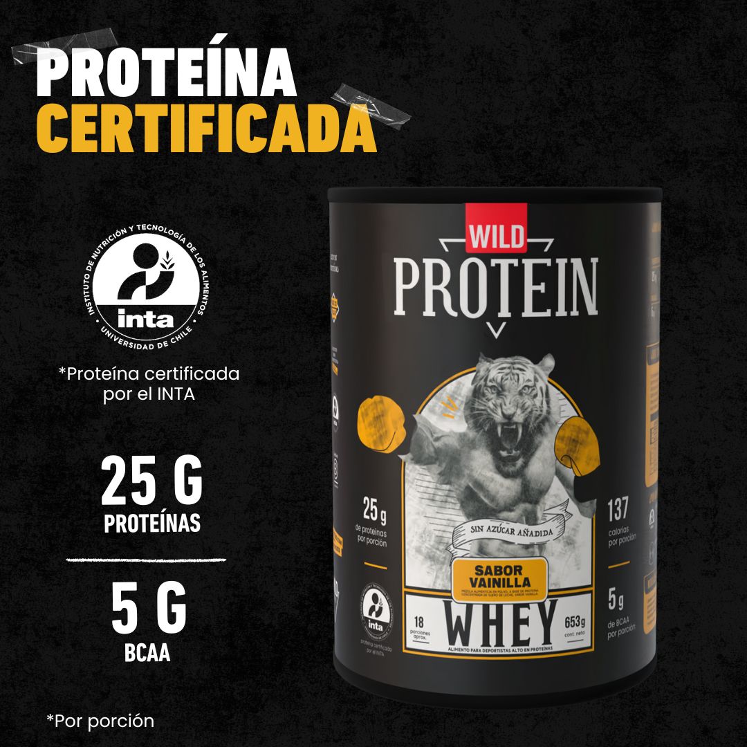 Wild Protein Whey sabor Vainilla - x6 tarros de 653 g c/u