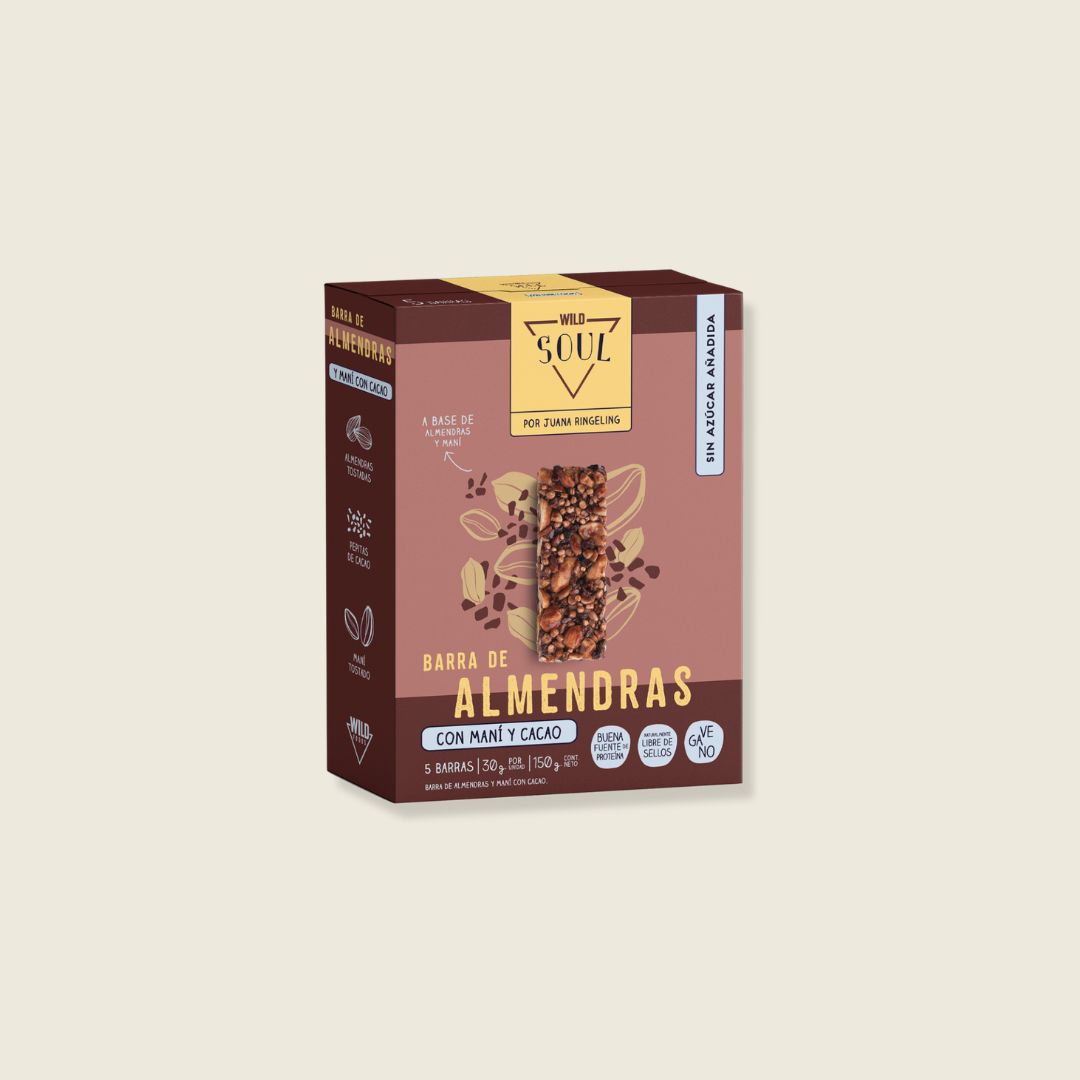Barra de Frutos Secos Cacao Nibs Maní - 5 unidades