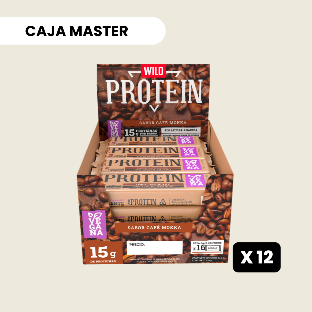 12 cajas Wild Protein Vegana Mokka - 16 unidades c/u
