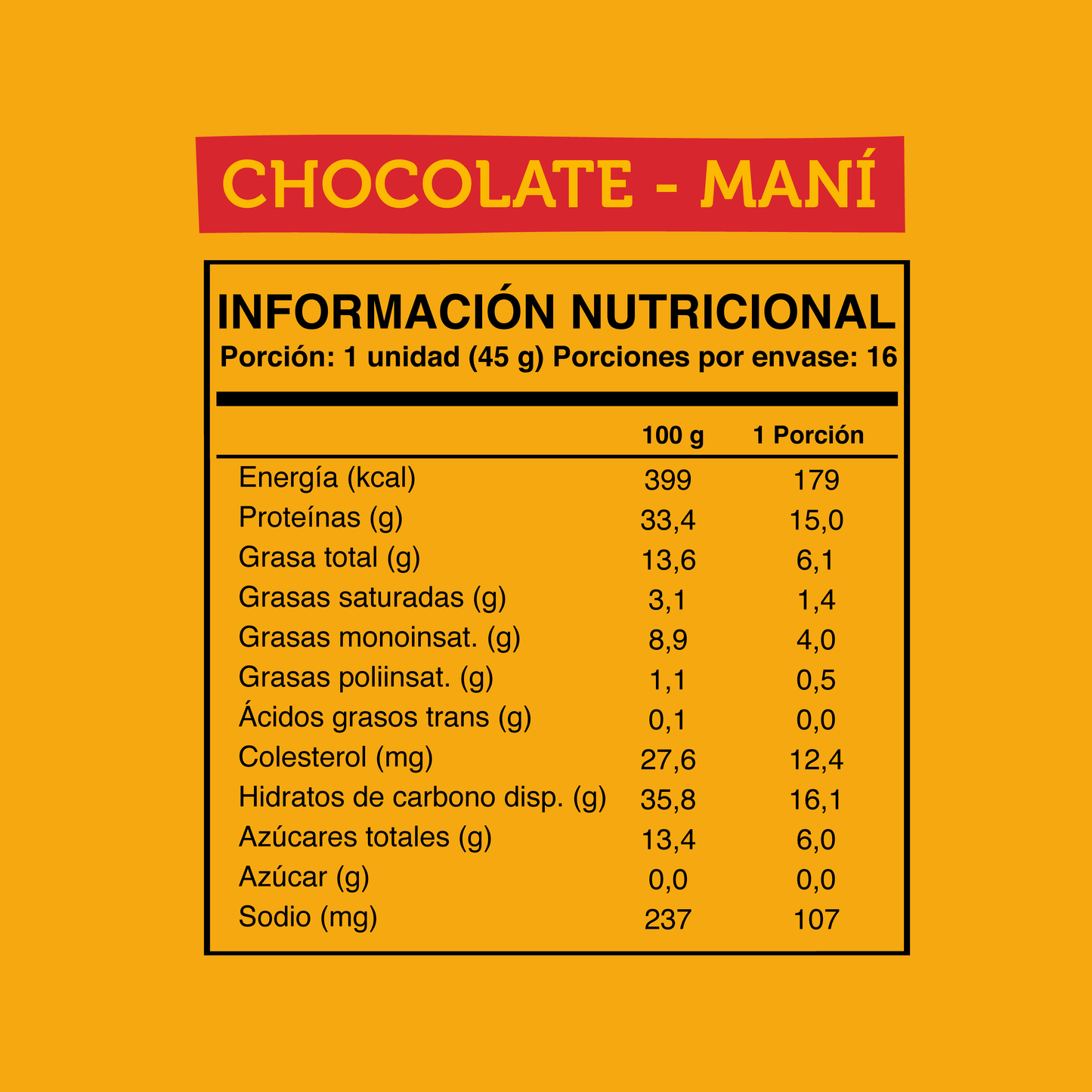 Wild Protein Chocolate Maní - 16 unidades