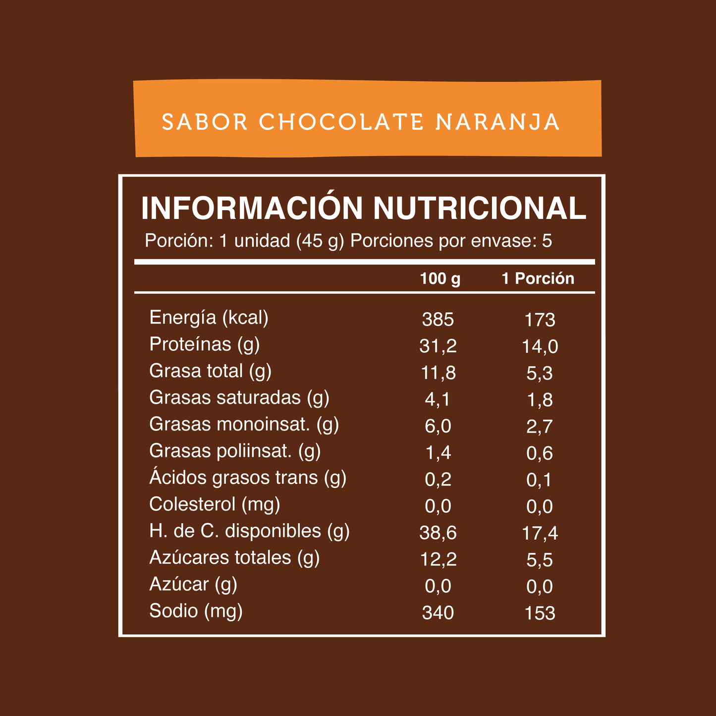 Wild Protein Vegana Chocolate Naranja - x12 display de 5 uds