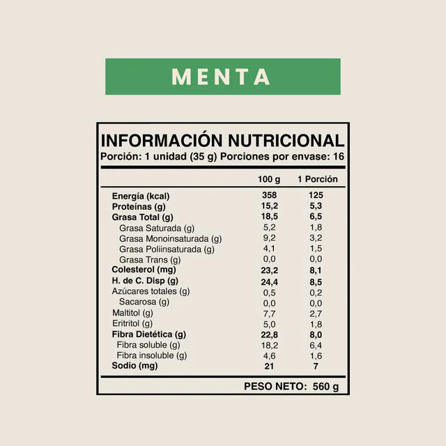 Wild Fit Almendra Menta - 16 unidades