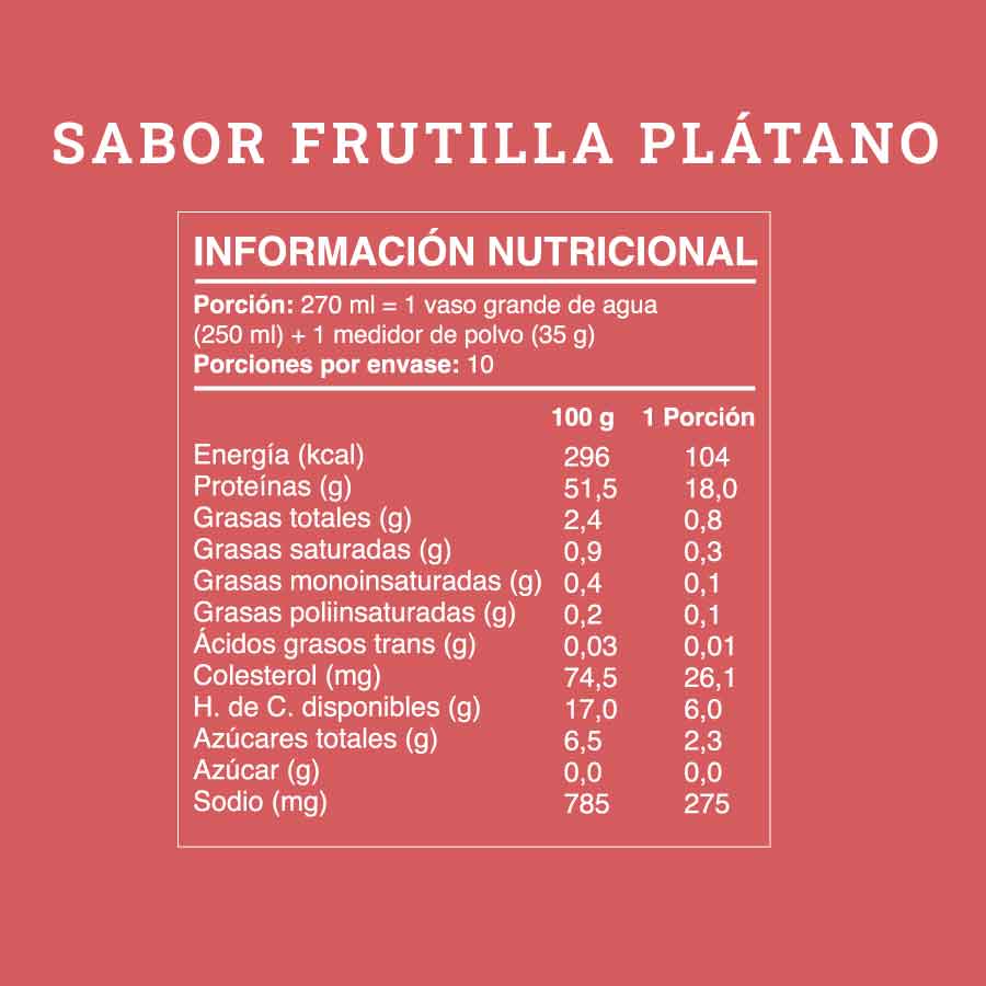 Shake en Polvo sabor Frutilla Plátano (350 g)