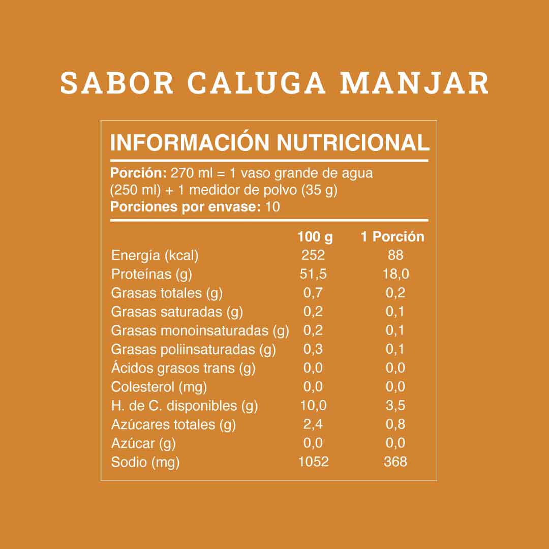 Shake en Polvo Vegano sabor Manjar (350 g)