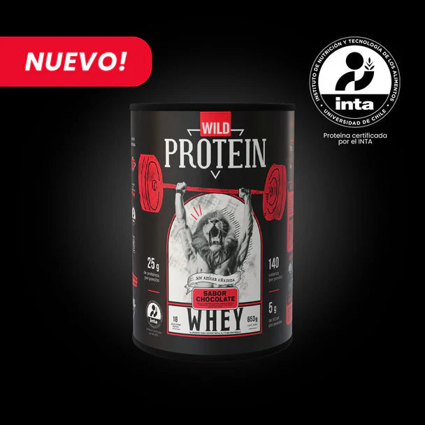 6 tarros Wild Protein Whey sabor Chocolate - (653 g) c/u