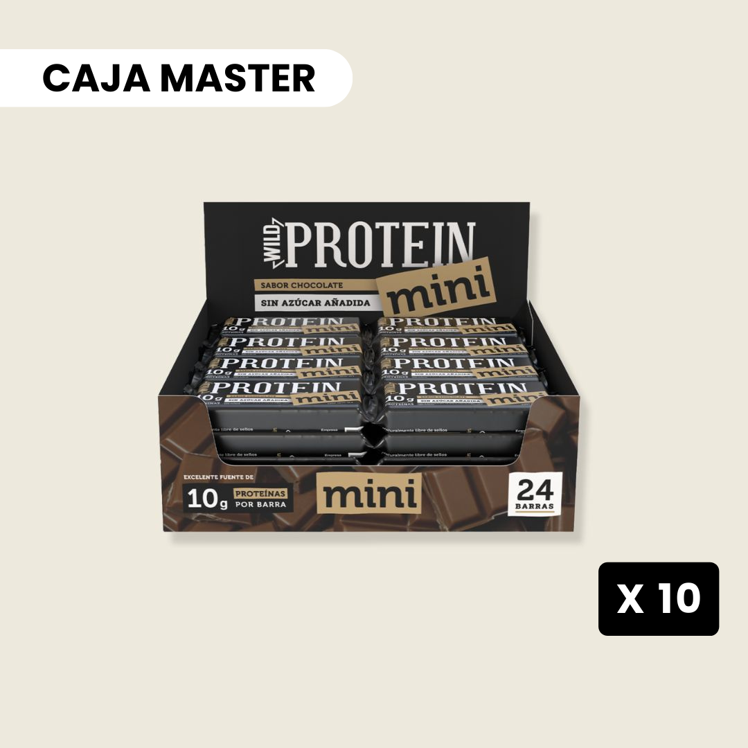 10 cajas Wild Protein Mini Chocolate - 24 unidades c/u