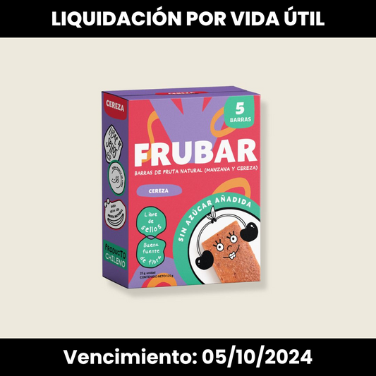 Frubar Barra de Fruta Cereza (5 unidades) | Liquidación