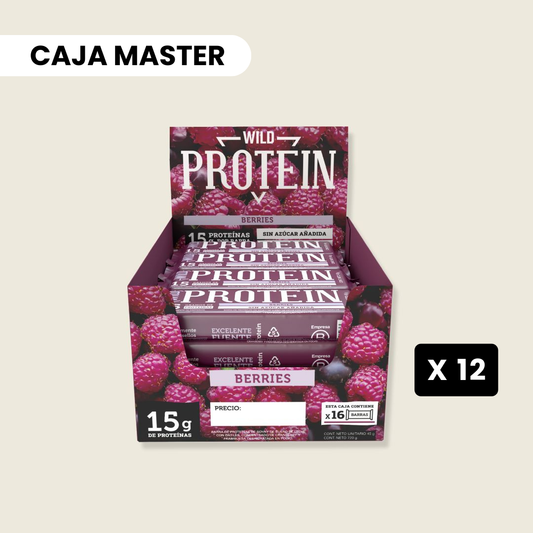 12 cajas Wild Protein Berries - 16 unidades c/u