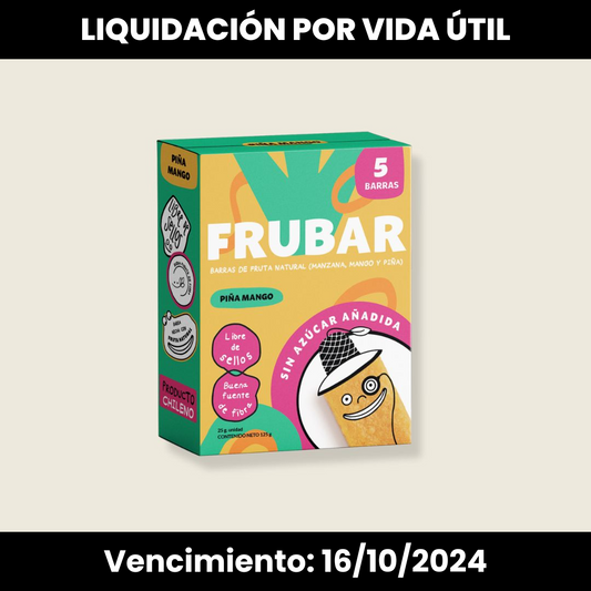 Frubar Barra de Fruta Mango Piña 5 unidades | Liquidación