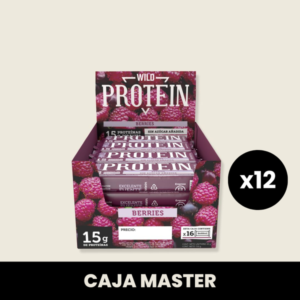 Caja Master Wild Protein Berries 16 Uds