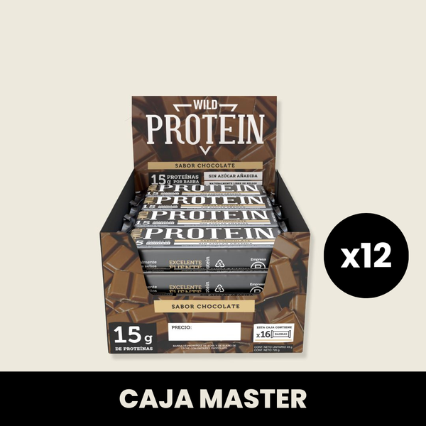 Caja Master Wild Protein Chocolate 16 Uds
