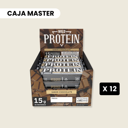 12 cajas Wild Protein Chocolate - 16 unidades c/u