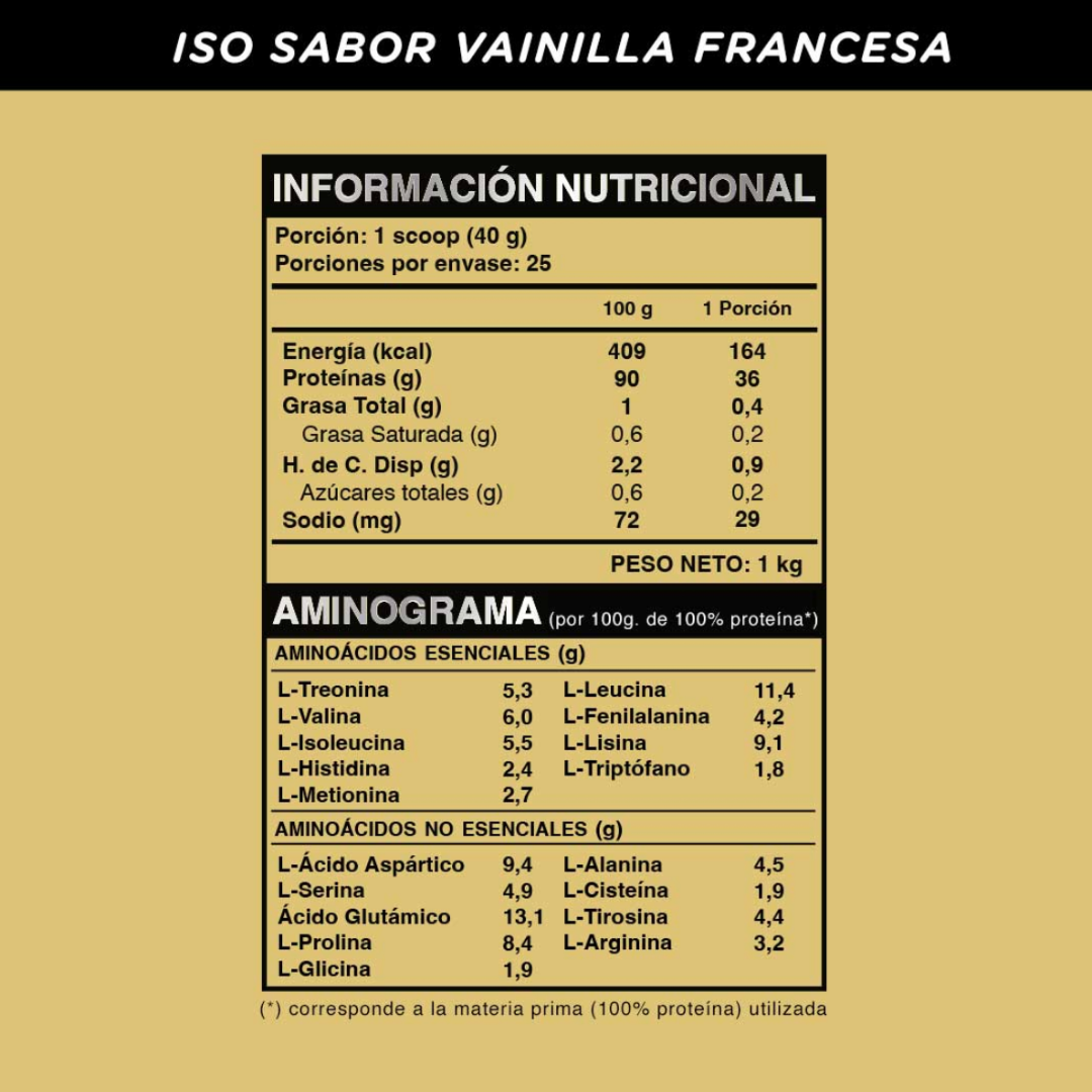 WILD PROTEIN PRO BATIDO PROTEICO ISO VAINILLA FRANCESA 1000g 1U TARRO