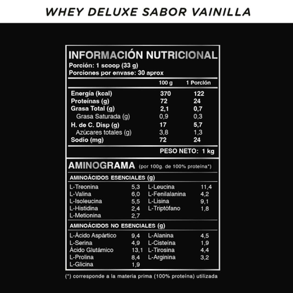 WILD PROTEIN PRO BATIDO PROTEICO WHEY DELUXE VAINILLA 1000g 1U TARRO