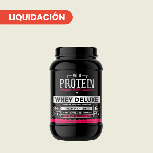 WILD PROTEIN PRO BATIDO PROTEICO WHEY DELUXE FRUTILLA 1000g 1U TARRO