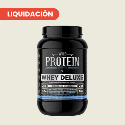 WILD PROTEIN PRO BATIDO PROTEICO WHEY DELUXE COOKIES AND CREAM 2000g 1U TARRO