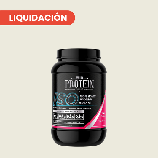 WILD PROTEIN PRO BATIDO PROTEICO ISO FRUTILLA 1000g 1U TARRO