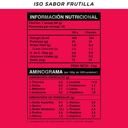 WILD PROTEIN PRO BATIDO PROTEICO ISO FRUTILLA 2000g 1U TARRO