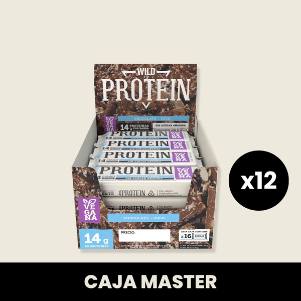 Caja Master Wild Protein Chocolate Coco 16 Uds