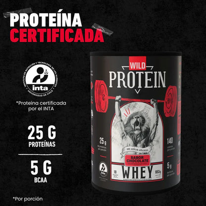 6 tarros Wild Protein Whey sabor Chocolate - (653 g) c/u