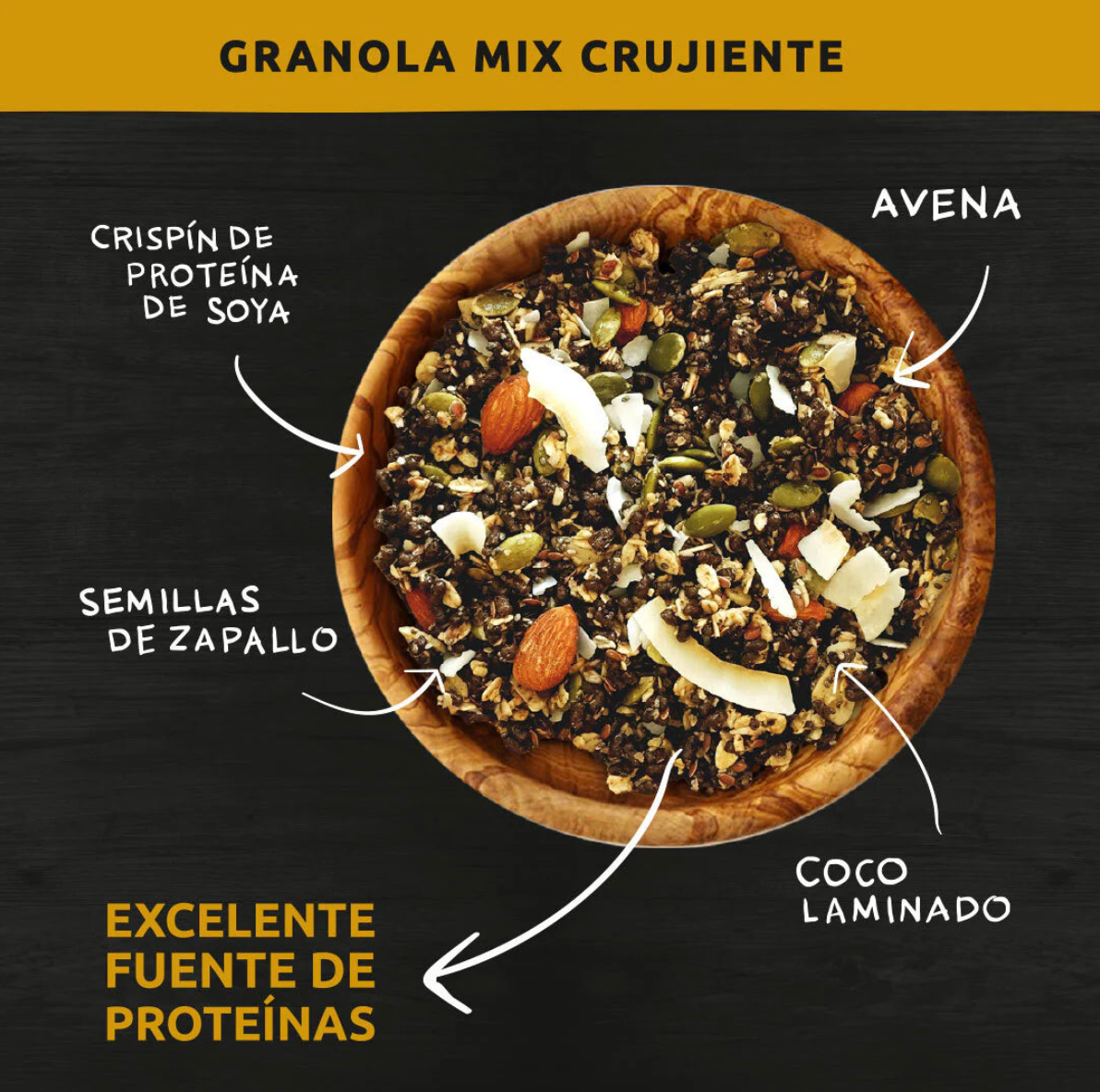 Caja Master Wild Protein Granola Mix Crujiente (300g) - 12 cajas