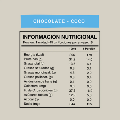 12 cajas Wild Protein Vegana Chocolate Coco - 16 unidades c/u