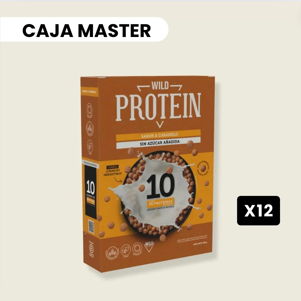 Caja Master Wild Protein Cereal Caramelo (280gr) - 12 cajas