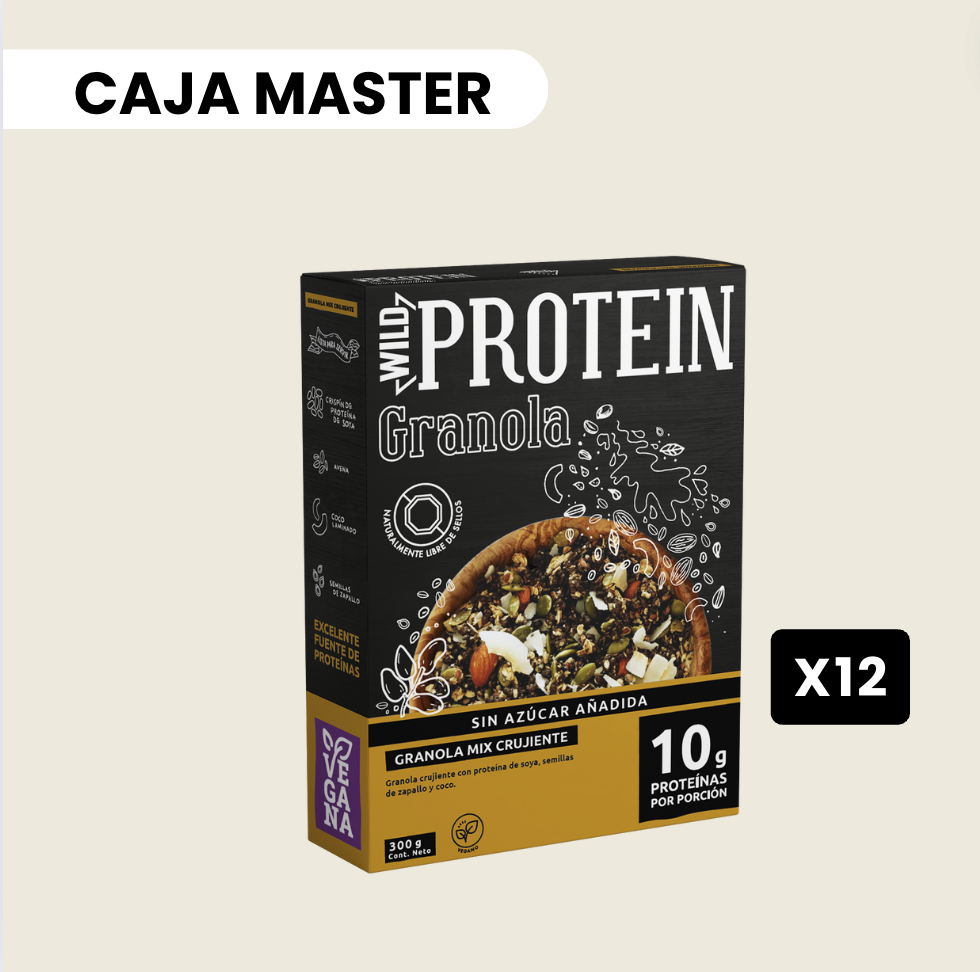 Caja Master Wild Protein Granola Mix Crujiente (300g) - 12 cajas