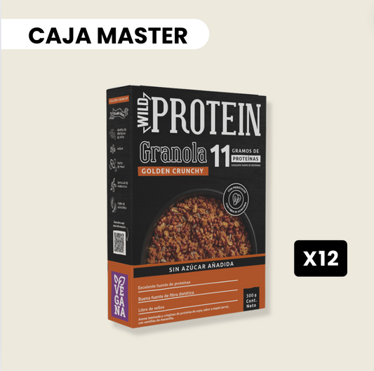 12 cajas Wild Protein Granola Golden Crunchy - 300 gr c/u