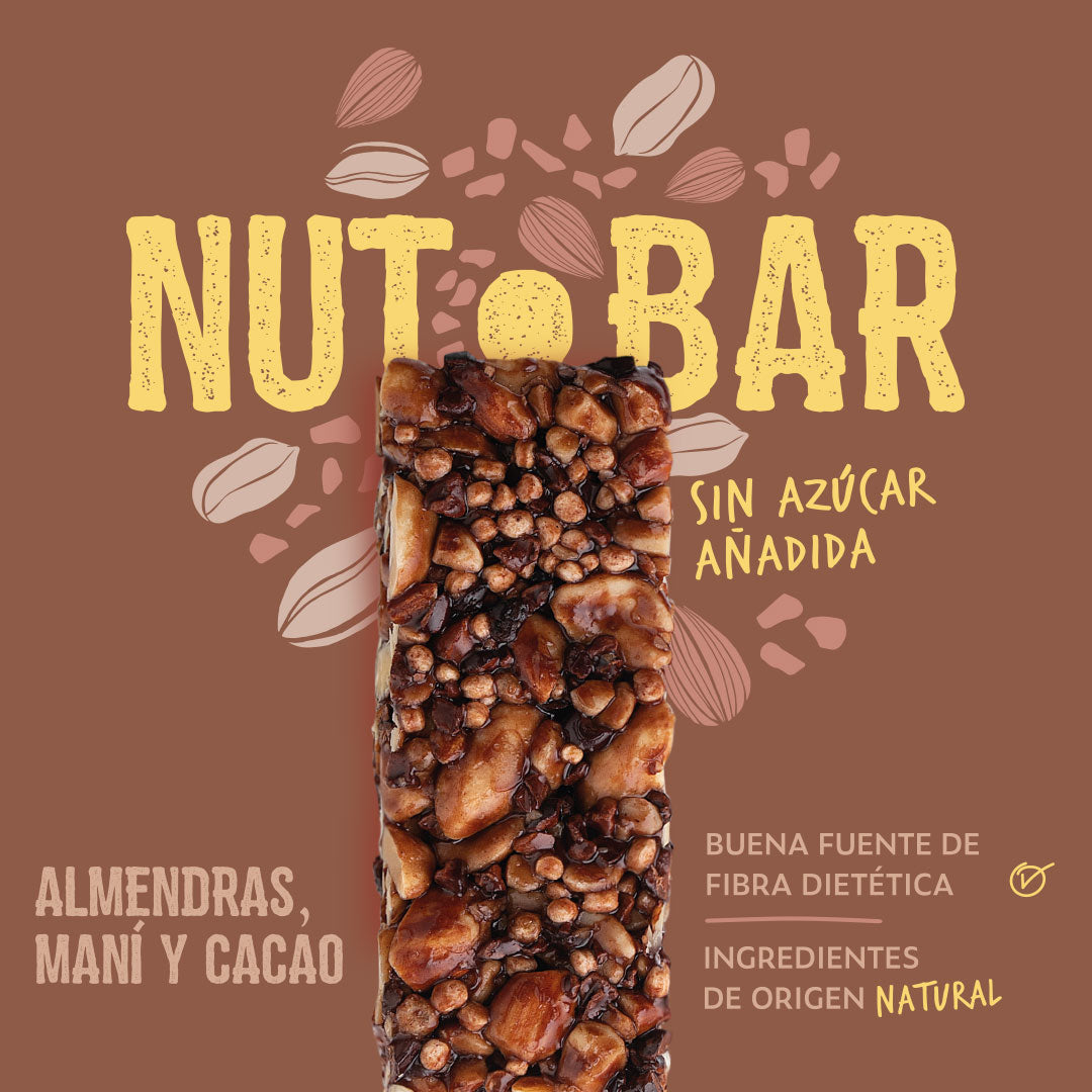 Wild Soul Barra de Frutos Secos Cacao Nibs Maní - x15 display de 4 uds