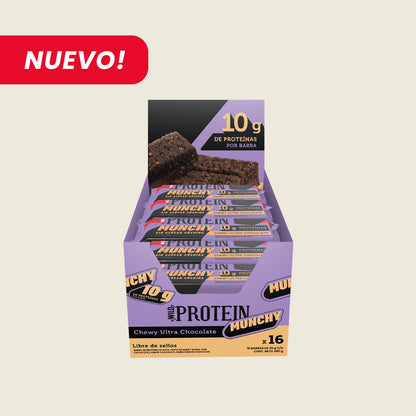 12 cajas Wild Protein Munchy Ultra Chocolate - 16 unidades c/u