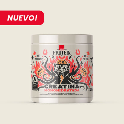 Wild Protein Creatina Monohidratada en Polvo - 12 tarros de 500 g c/u