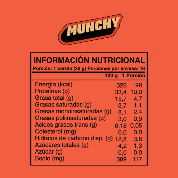 Munchy Bar Chocolate Maní 4 unidades