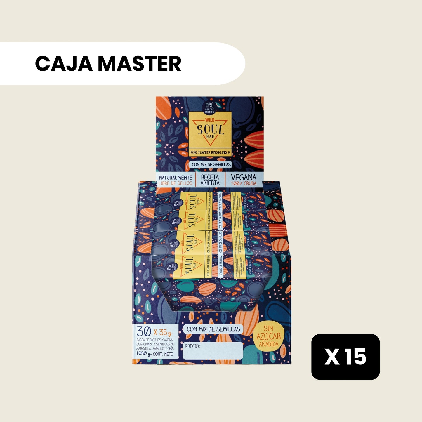 15 cajas Soul Bar Semillas Ancestrales - 30 unidades c/u