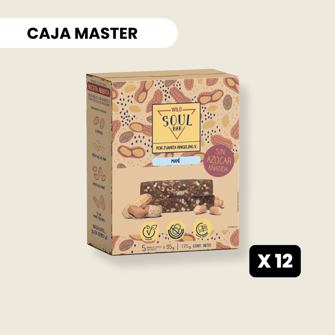 12 Cajas Soul Bar Maní 5 unidades c/u