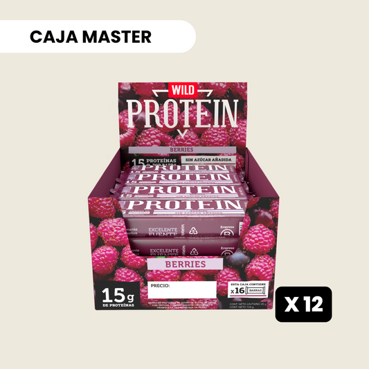 12 cajas Wild Protein Berries - 16 unidades c/u