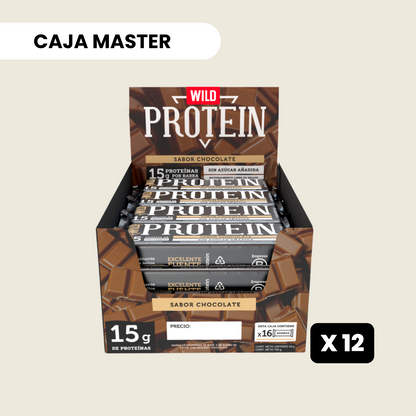 12 cajas Wild Protein Chocolate - 16 unidades c/u