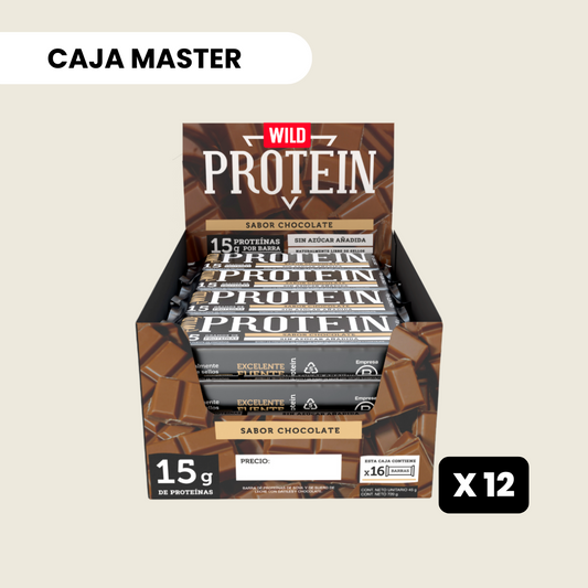 12 cajas Wild Protein Chocolate - 16 unidades c/u