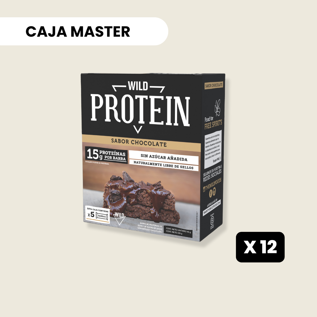 12 Cajas Wild Protein Chocolate 5 unidades c/u