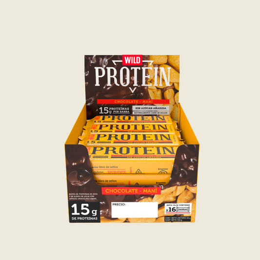 Wild Protein Chocolate Maní - 16 unidades