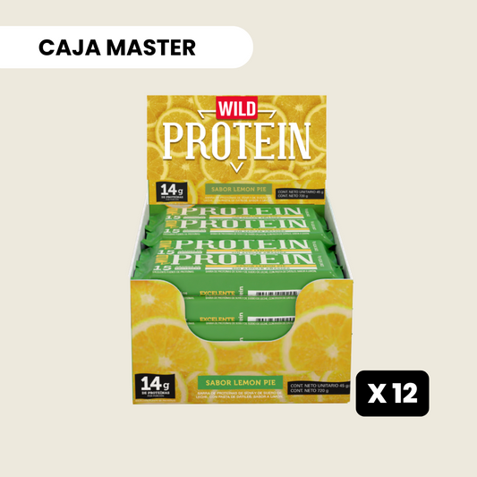 12 cajas Wild Protein Lemon Pie - 16 unidades c/u