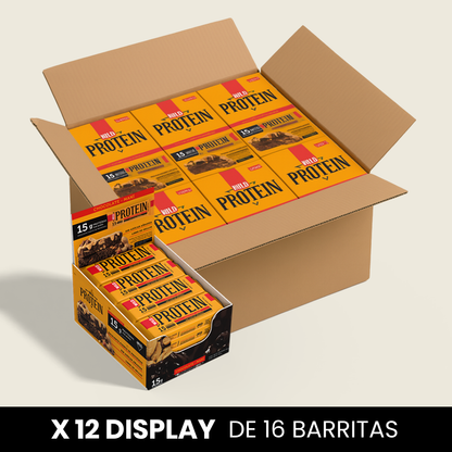 Wild Protein Chocolate Maní - x12 display de 16 uds