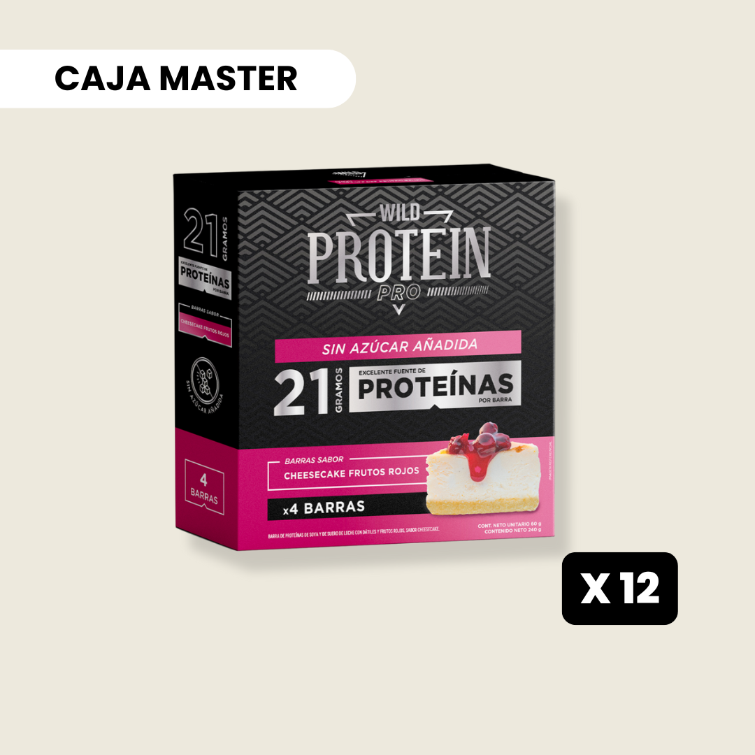 12 Cajas Wild Protein Pro Berries Cheesecake 4 unidades c/u