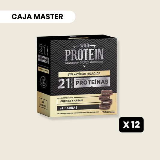 12 Cajas Wild Protein Pro Cookies & Cream 4 unidades c/u