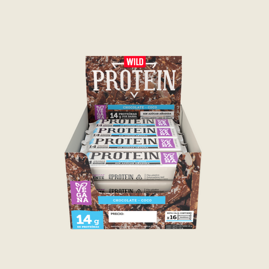 Wild Protein Vegana Chocolate Coco - 16 unidades