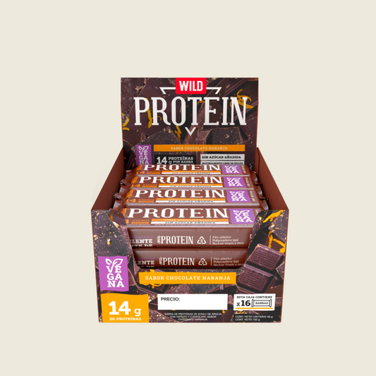 Wild Protein Vegana Chocolate Naranja - 16 unidades