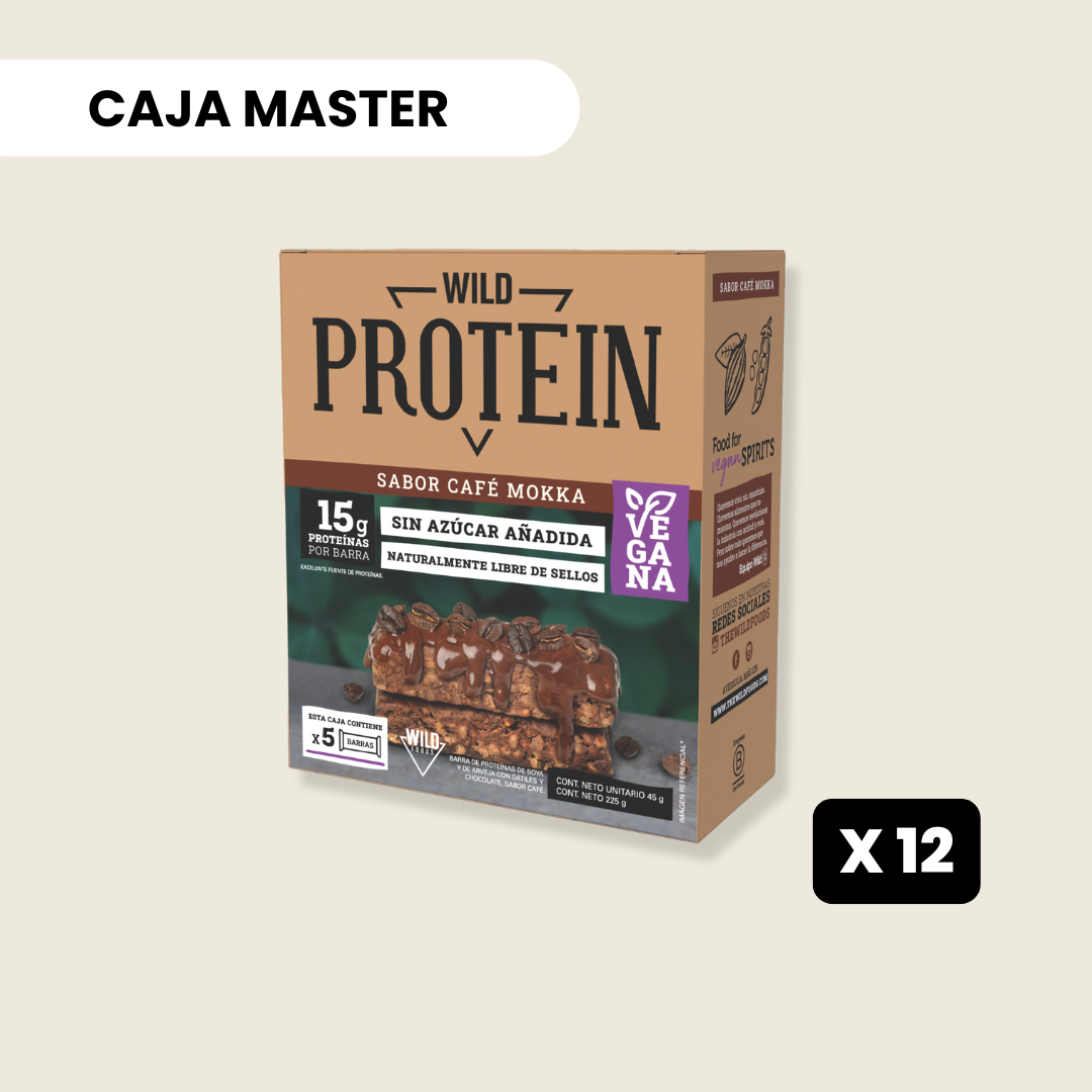 12 Cajas Wild Protein Vegana Mokka 5 unidades c/u